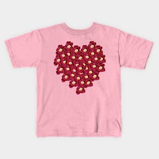 Happy Valentine Day - Peony Love Kids T-Shirt